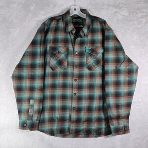 Dixxon Flannel "The Expendables" Men's Large L Plaid Button UP Shirt Sold Out